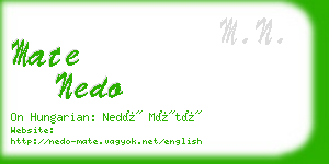 mate nedo business card